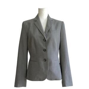 The Limited Blazer Jacket Gray Button Front Career Basic Blazer Size 6